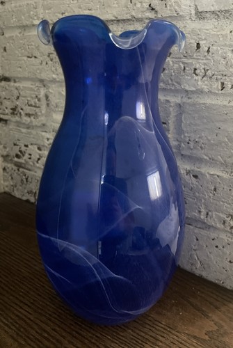Autentico vaso blu cobalto - , di