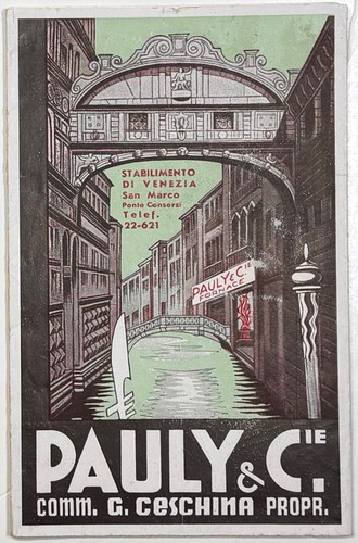 1938 pauly cie - pauly, venezia