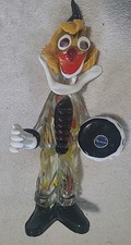 Scultura pagliaccio in vetro