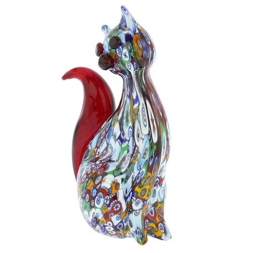 Scultura gatto millefiori - , in