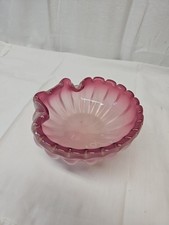 vintage Murano glass Pink bowl